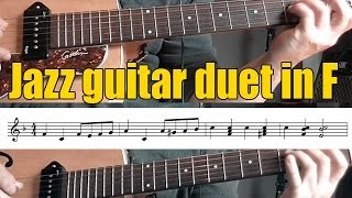 Guitar duet in F | A modern method for guitar | Berklee | Lesson with score