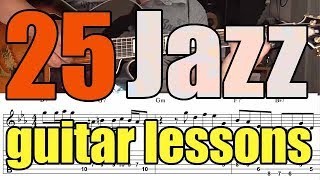 25 jazz guitar exercises - Lessons with tabs