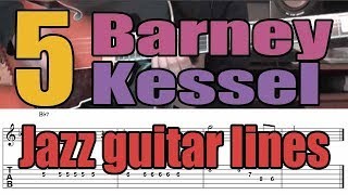 5 Barney Kessel jazz guitar licks | Lesson with tabs