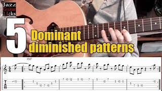 The half whole diminished scale & arpeggios | 5 jazz guitar licks