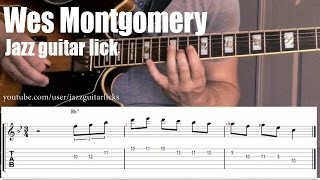 Wes Montgomery jazz guitar lesson | Lick # 5 | Minor bebop scale