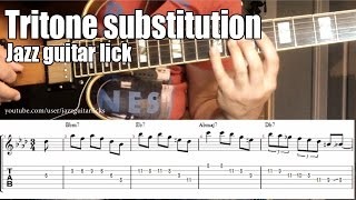 Tritone substitution guitar lick # 4 | Dorian mode & Db7 arpeggio