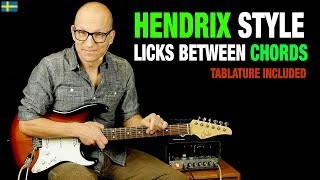 Hendrix Style Licks Between Chords