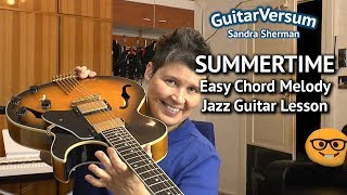 SUMMERTIME - EASY GUITAR LESSON - Chord Melody Tutorial