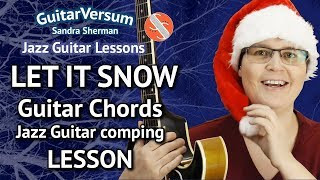 LET IT SNOW - Jazz Guitar CHORDS LESSON - Guitar Tutorial + TABS