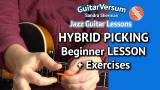 HYBRID PICKING - Guitar Tutorial - Beginner Guitar Lesson Exercises