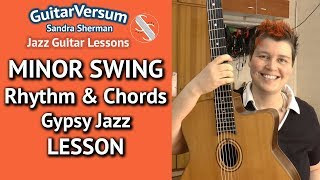 MINOR SWING Chords LESSON - Rhythm Guitar Tutorial Gypsy Jazz
