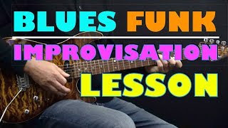 Blues Funk (Am) - Improvisation - Achim Kohl - Blues Guitar (tabs available)