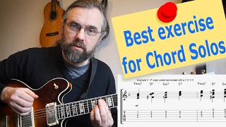 Best exercise for jazz guitar chord solos! - Brain and fingers!