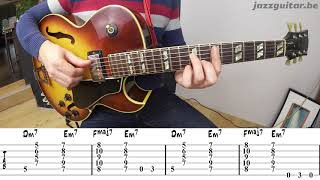 Minor Blues Jazz Guitar Vamp in the Style of Kenny Burrell