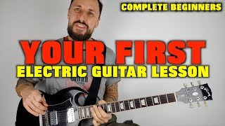 First Electric Guitar Lesson Complete Beginners