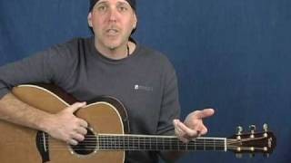How to play acoustic guitar songs classic rock style with new rhythm patterns lesson super easy!