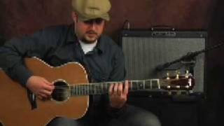 Beginner EZ Acoustic blues rhythm guitar lesson on a Taylor