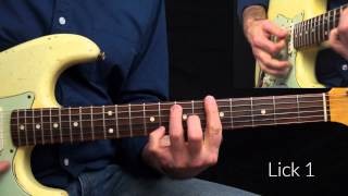 Snaky Slow Blues Lick Lesson in A WITH TAB