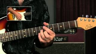 Blues Guitar Lesson: Quick Double Stop I To IV Lick